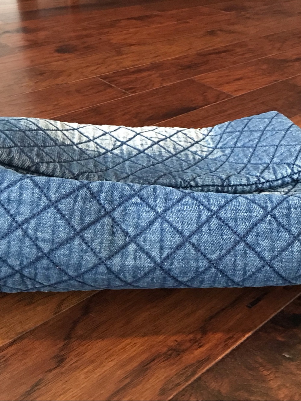 CHANEL Denim Quilted Shoulder tote crossbody Bag in Deep Blue XL - Picture 6 of 16